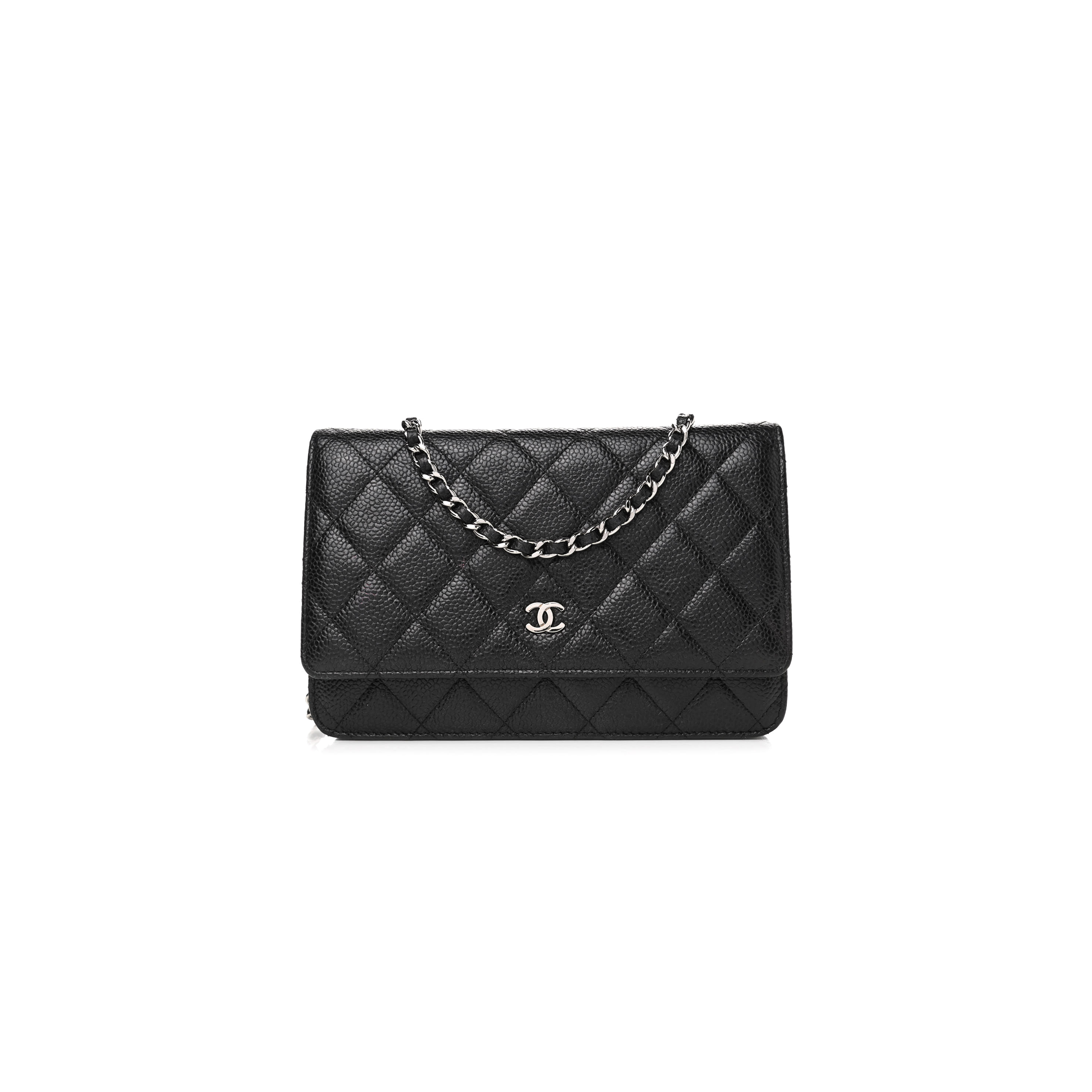 CHANEL CAVIAR QUILTED WALLET ON CHAIN WOC BLACk AP0250 (19*12*4.5cm)